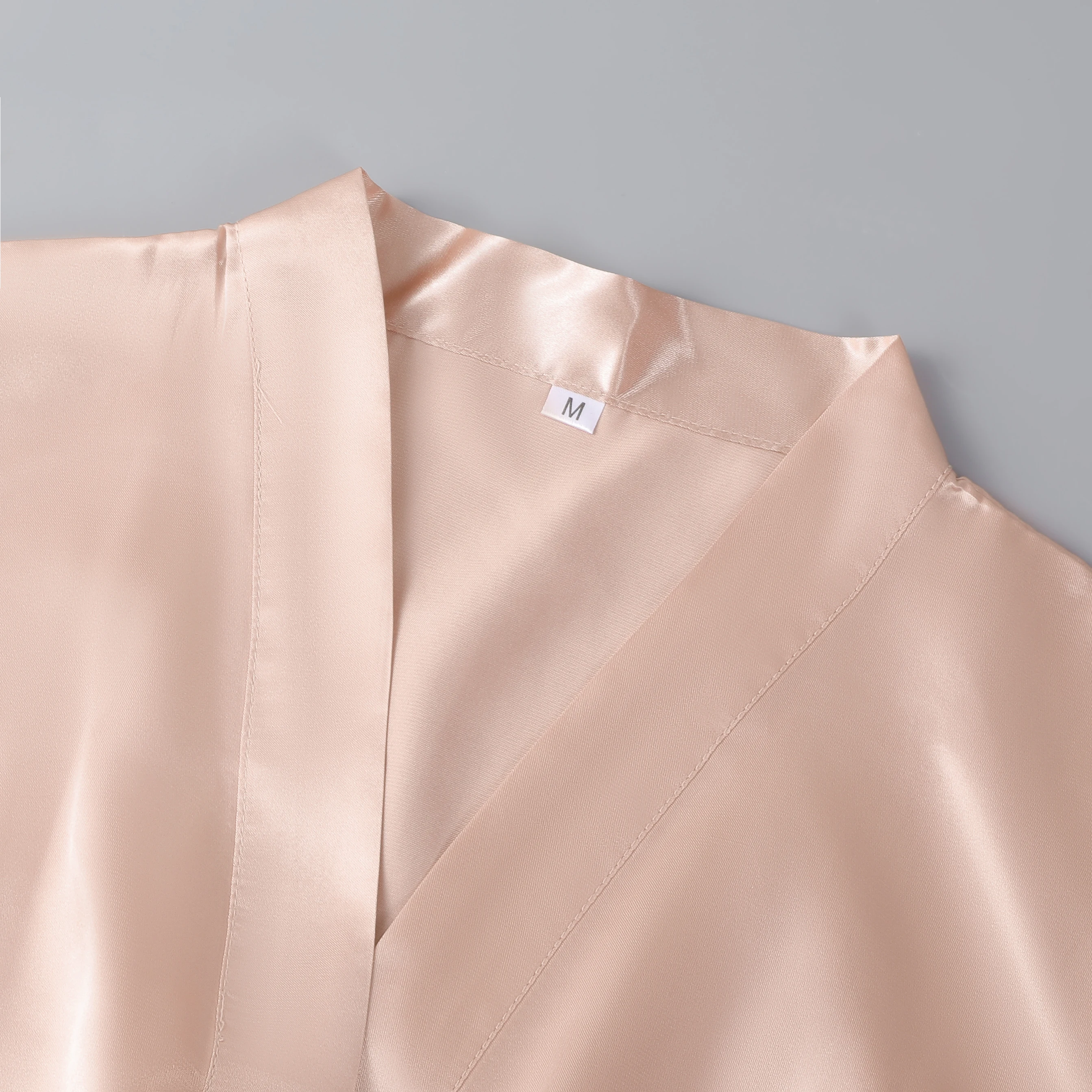 1pc team bride robe satin women wedding party bridal champange pink short kimono robes