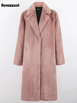 Faux Rex Rabbit Fur Coat Women