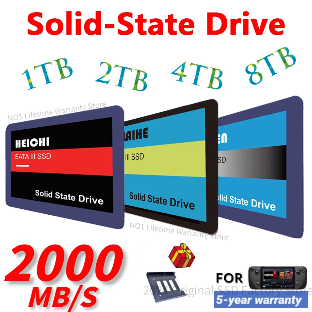 

8TB NEW Original M.2 SSD 2280 500GB 1TB 2TB Solid State Laptop Universal Hard Disk Desktop High Capacity 1tb Solid State Drive