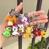 Anime Digimon Adventure Series Agumon and Its Little Partner Piyomon Jewelry Guajian Hanging Drop KeyChain Gifts for Kids 1