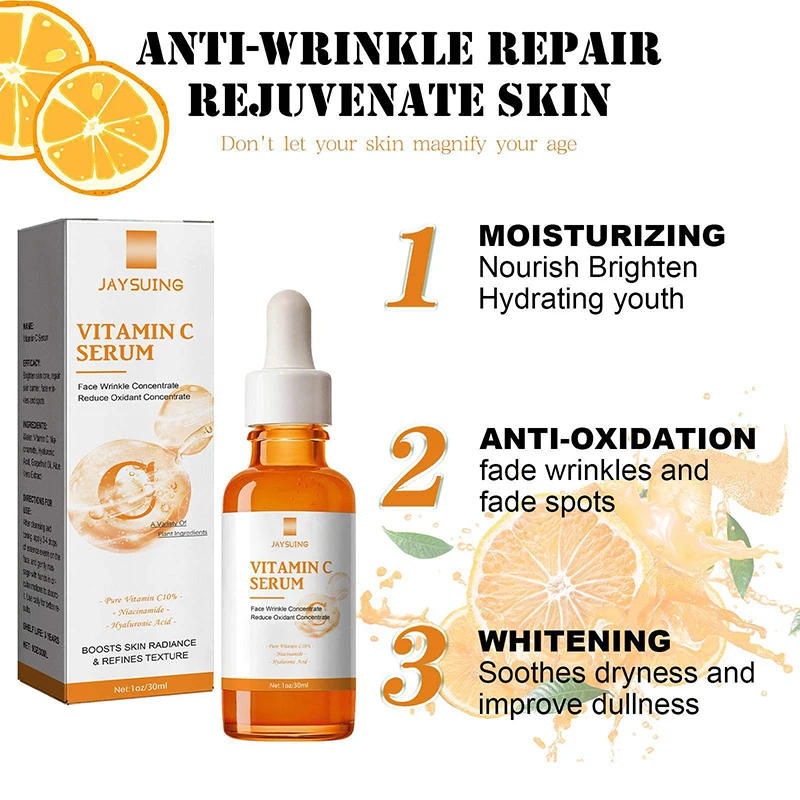 Vitamin C Whitening Serum Face Remove Dark Spots Freckles Fade Melanin Retinol Anti-wrinkle Essence Brightening Korean Skin Care 6