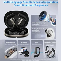 Smart AI Translation Headset Stereo Sound Semi-in-ear Air Conduction True Wireless Sport Long-lasting Bluetooth Ear Hook Headset - Image 3