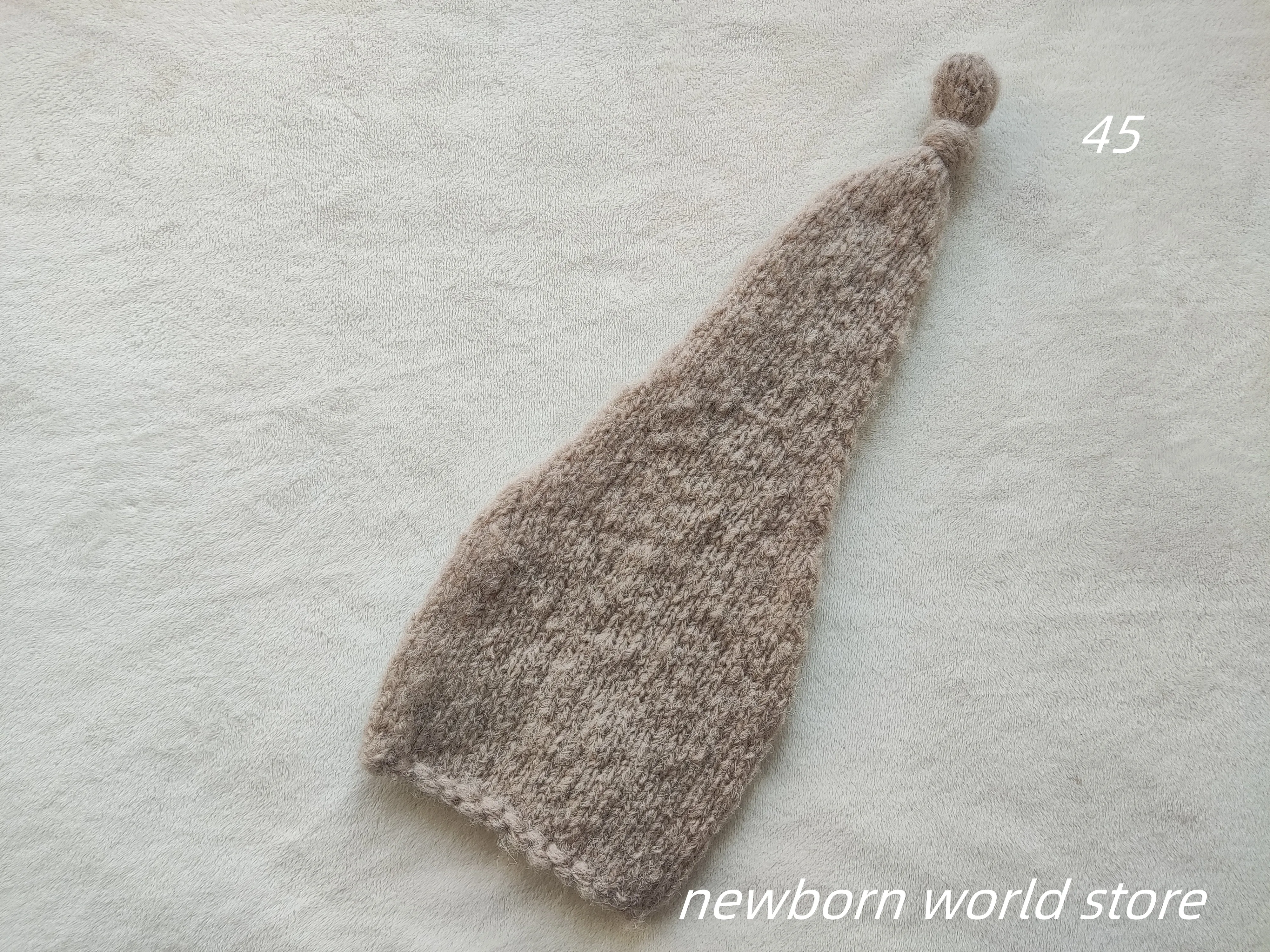 newborn photography props  stretch wool mohair long hat 3