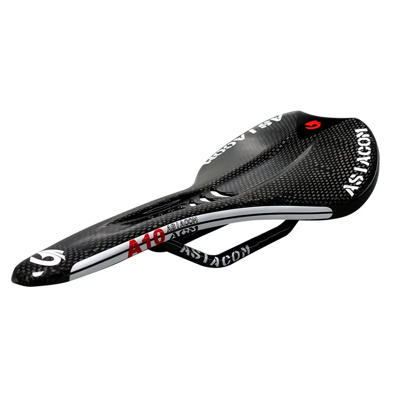 Selle Vélo Route Carbone Ultralégère 280x130mm – Noire – Homme/Femme