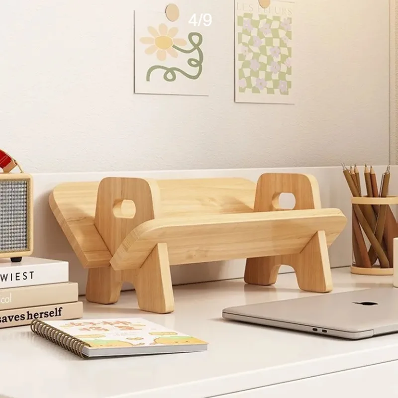 Desktop solid wood bookshelf, desk storage rack, simple small book storage on the desk, dormitory children's bookshelf 4