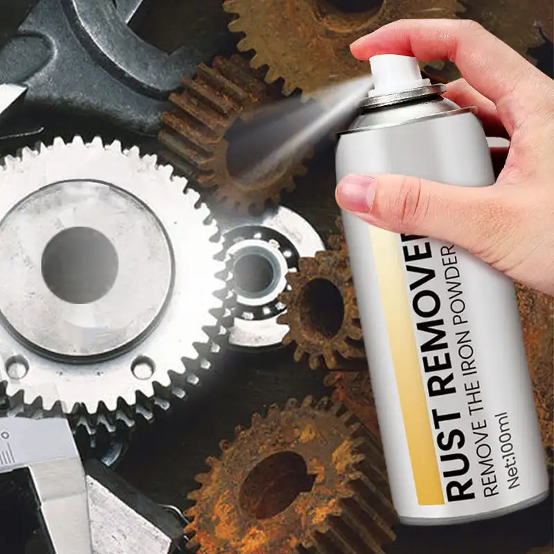 Rust Remover Spray 100ml for Car Metal Components Automotive Wheel Rim Metal Wash Cleaning Parts Maintenance