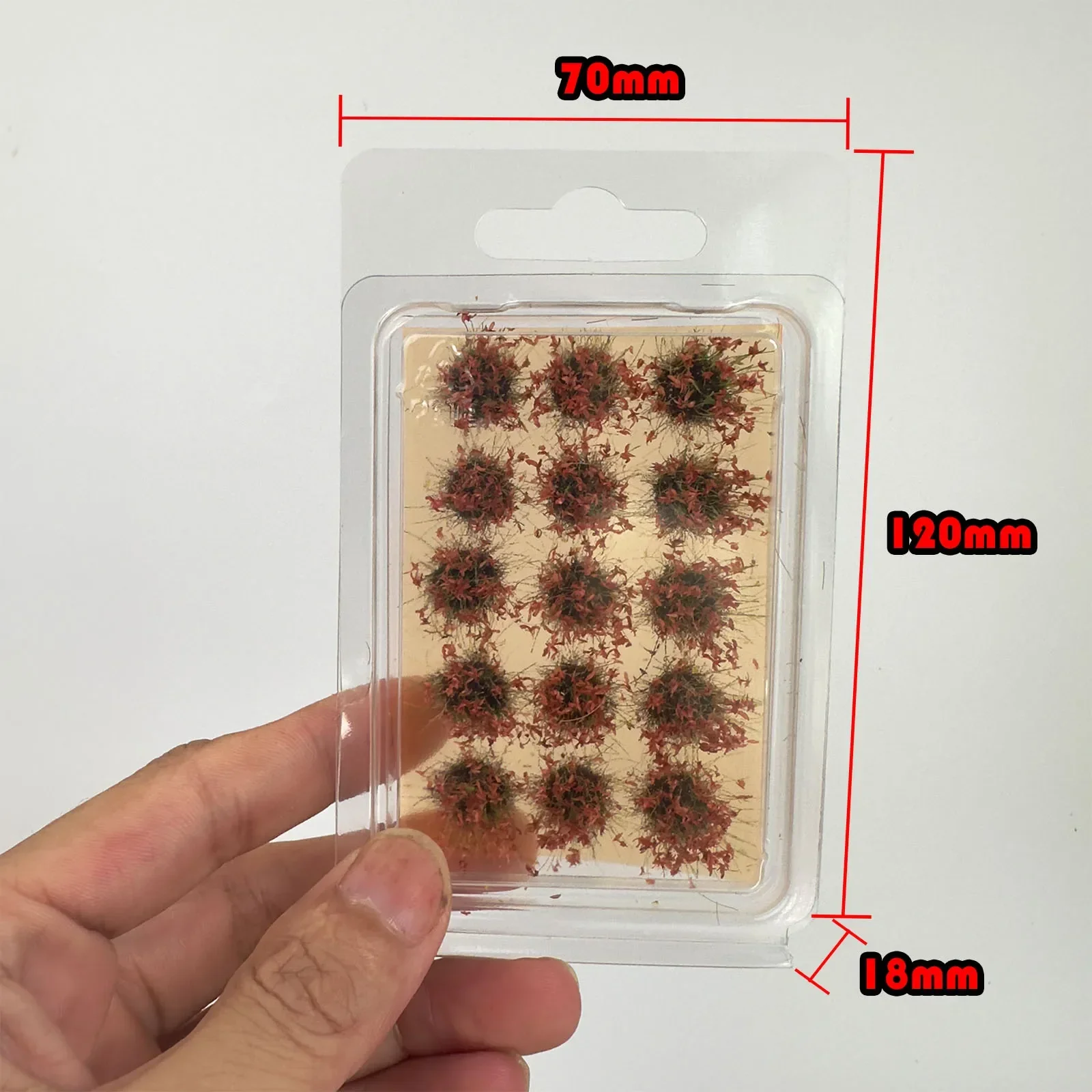 높이 10mm 소형 꽃 잔디 클러스터 식물 모델 HO N 규모 군사 장면 Diy 모델 만들기 철도 레이아웃 디오라마 15pcs