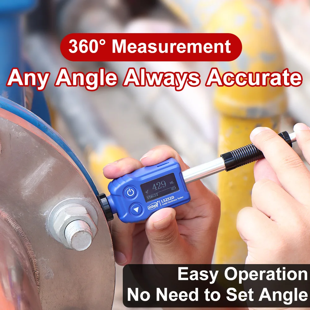 Hardness Tester Portable Leeb Hardness Tester Digital Durometer Metal Hardness Measurement Device HRA/HRB/HRC/HLD/HV/HB/HS LS252D