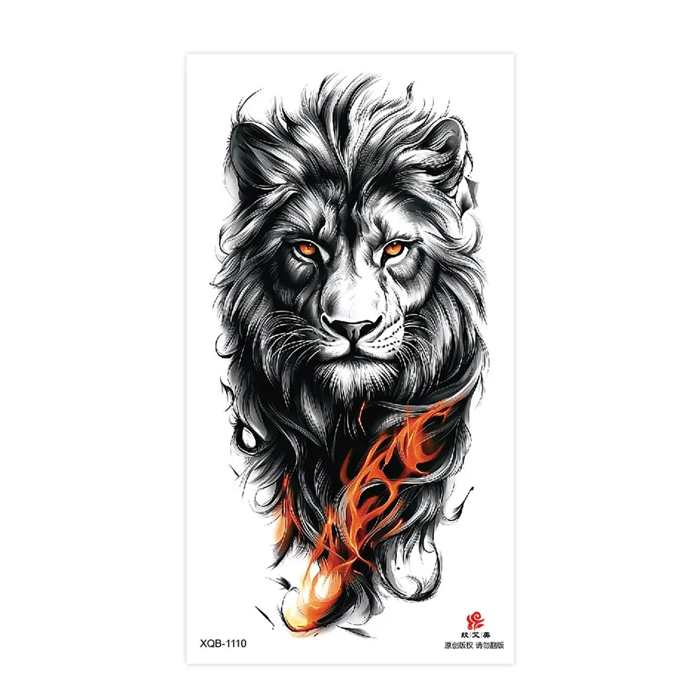 Waterproof Animal Temporary Tattoos for Men Women Tiger Wolf Lion Fake  Tattoo for Hand Arm Body Art - AliExpress, image size:1000x1000