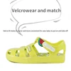 Summer Girls Sandals Breathable Beach Hole Shoes Jelly Color Non-slip Roman Sandals Toddler Children Garden Jelly Shoes 4