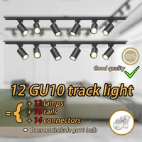 GU10 Track Light Set Dimmable Smart Home Spotlights gu10 Bulb Rail Lighting Kitchen Spot Light ceiling 110V Decor Light Fixture 1