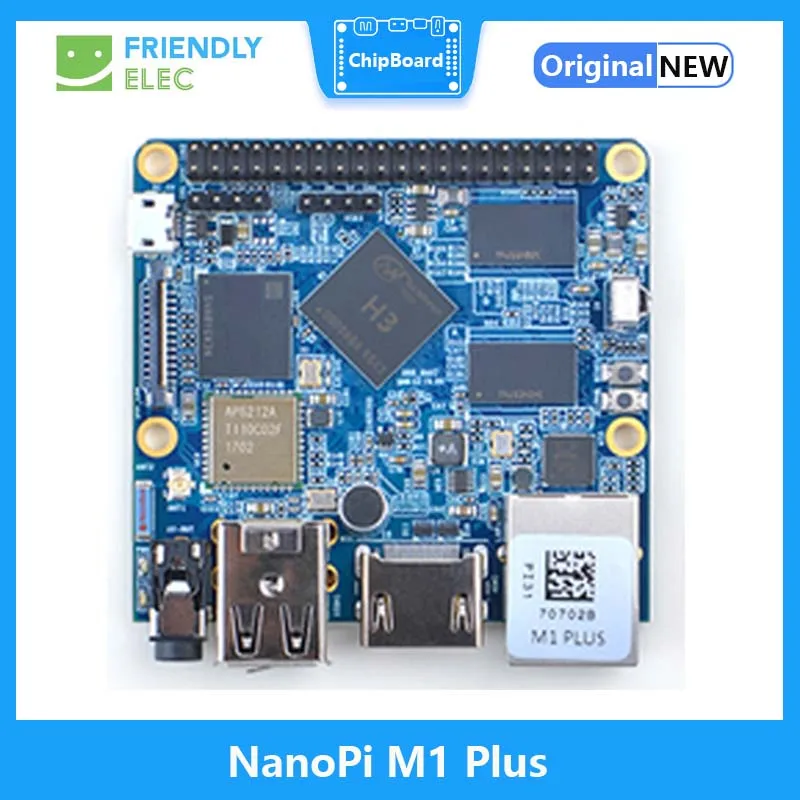 

NanoPi M1 Plus Development Board Allwinner H3 4K Play Quad-core Cortex-A7 Onboard WiFi Bluetooth Compatible EMMC