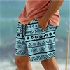 Simple Geometric Patterns Beach Short Fashion Casual Mens 3D Printed Summer Short Pants Trend Streetwear Oversized Swim Trunks 1