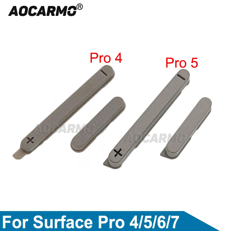 Aocarmo 볼륨 전원 켜기 끄기 볼륨 업 다운 측면 버튼 키 Surface Pro 4 5 6 7 PRO4 Pro5 Pro6 Pro7 교체 부품