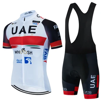 UAE 2024 Men’s Cycling Kit – MTB & Road Bike Jersey and Bib Shorts Set for Spring & Summer 1