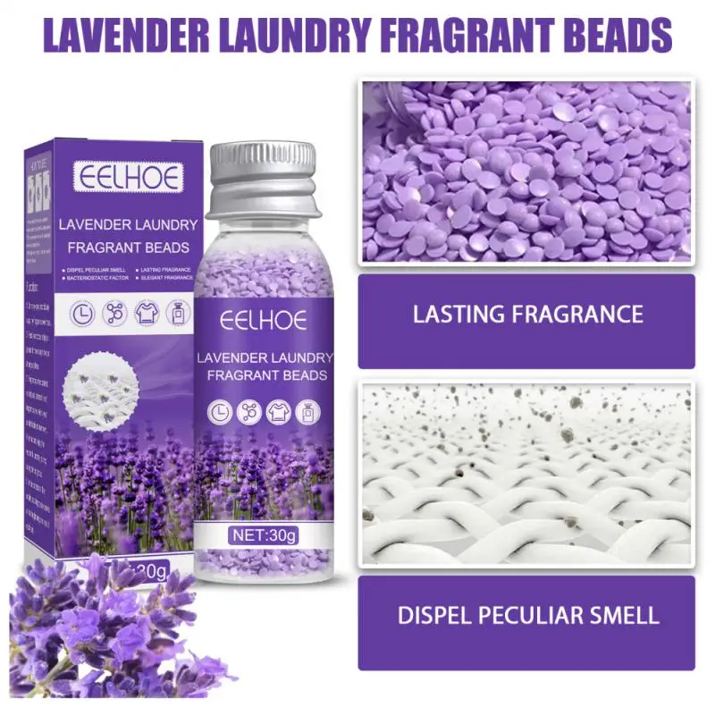Laundry Beads EELHOE Laundry Beads Laundry Clothing Lasting Lavender Fragrance Beads Portable Protective Clothing Supple Detergent