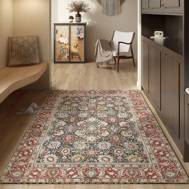 European Retro Entrance Door Mats Large Area High-end Home Decoration Soft Living Room Carpet Non-slip Porch Rugs Ковер Tapis 러그