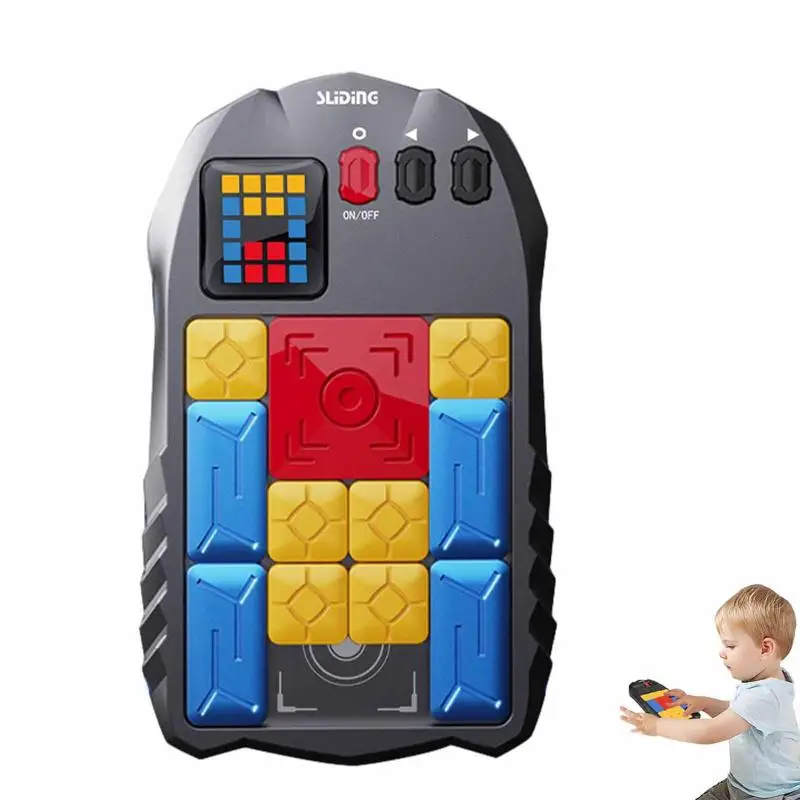 Super Slide Game Portable Puzzle Brain Teasers Toy Upgraded Super Slide Brain Games Electronic Flow Slider Travel STEM Toys