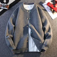 Men's Knitted Cardigan Round Neck Long Sleeve Button down Soft Fabric Casual Autumn Winter Warm Classic Fashion Men's Clothing