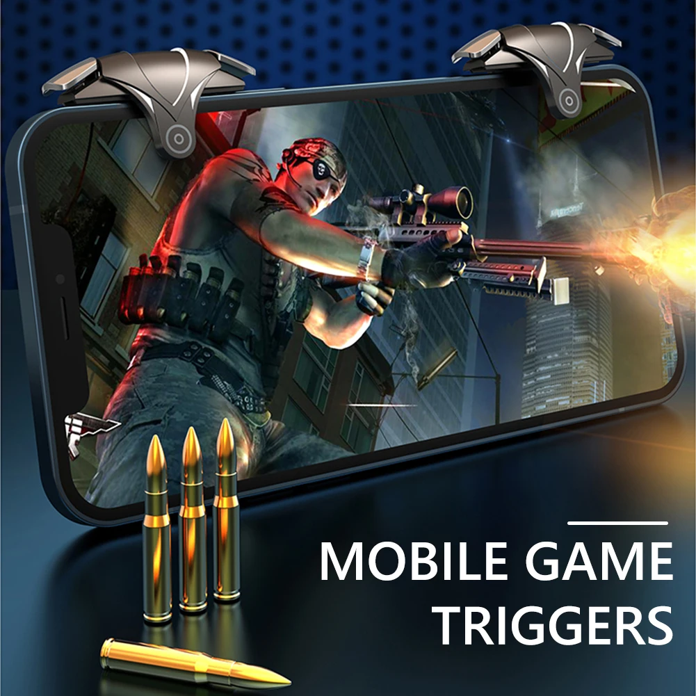 PUBG 게임 컨트롤러 게임패드, 지연 시간 없는 휴대폰 게임 트리거, 조준 슈팅 트리거 단추, IOS 안드로이드 스마트폰용