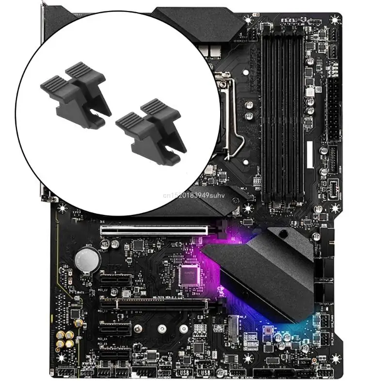 Fishtail 고정 클립 소켓 교체가있는 데스크탑 컴퓨터 메인 보드 용 5Pcs PCIE 16x 그래픽 카드 슬롯 소켓