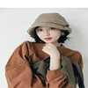 Japanese Cotton Linen Pleated Women Fisherman Hat Small Brim Summer UV Resistant Breathable Linen Basin Hat Wrapped Head Ladies 2