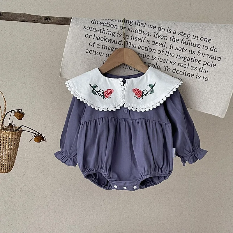 Food Peter Pan Baby Stuff Baby Clothes Peter Pan Collar Onesie