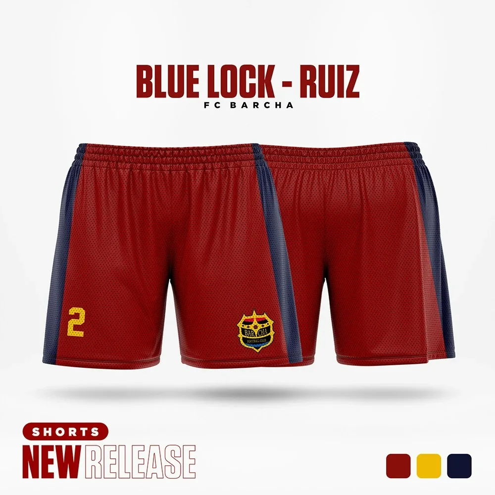 Blue Lock FC Barcha Jersey Men Shorts Cartoon Anime Summer Quick-Dry New Fashion Women Short Pants Sport Children Unisex Bottom 4