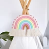 Rainbow Wall Hanging Ornaments 8 Lines Macrame Tapestries Woven Rainbow with Tassels for Nursery Room Home Decorations 3