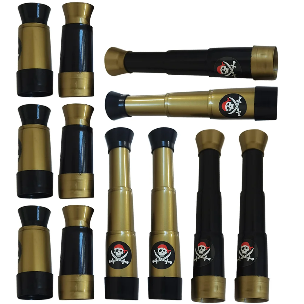 

12 Pcs Pirate Monocular Toy for Kids Game Telescopic Theme Party Decor Child