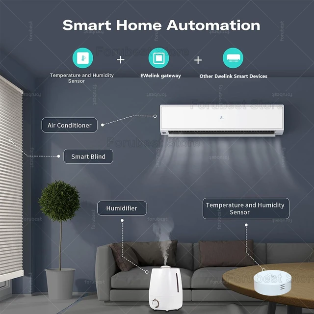 ZigBee Temperature And Humidity Sensor Smart Home Hygrometer Thermometer Works With Alexa Google Yandex Alice eWeLink Gateway 6