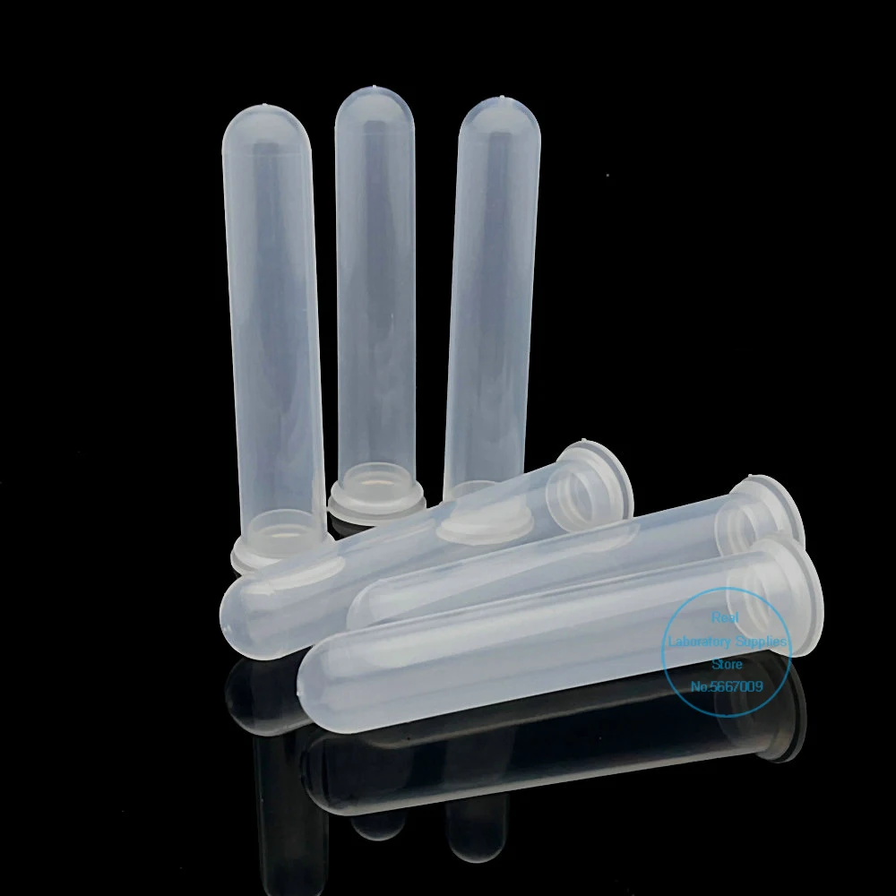 30pcs/lot 20ml Clear Plastic centrifuge tube PP Microcentrifuge Round-bottomed with Flat Socket Cap Test Sample Vials