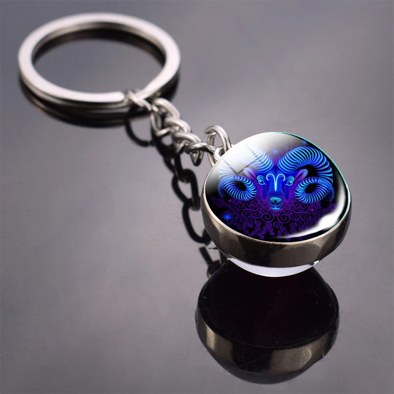 Celestial Zodiac Double-Sided Keychain Gift
