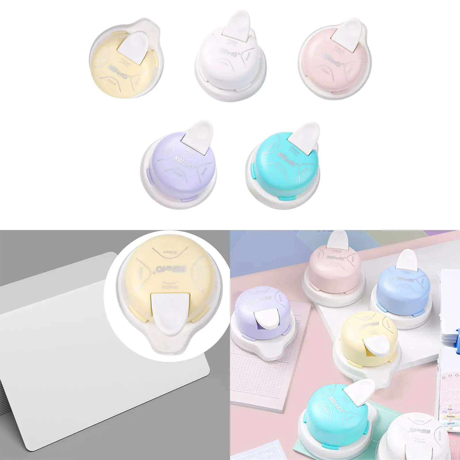4 in 1 Paper Corner Cutter Laminate Rounder Punch for Home Office Envelope