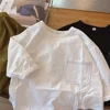 Boys Long-sleeved T-shirt Spring  Autumn Korean New Children Solid Color Irregular Bottoming Shirt Baby Autumn Inner Tops 6