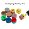 8PCS 1 Inch 25mm Sponge Polishing Pads Wet Buffer Disc For Grinding Marble Granite Concrete Stone 150#-10000# Grit
