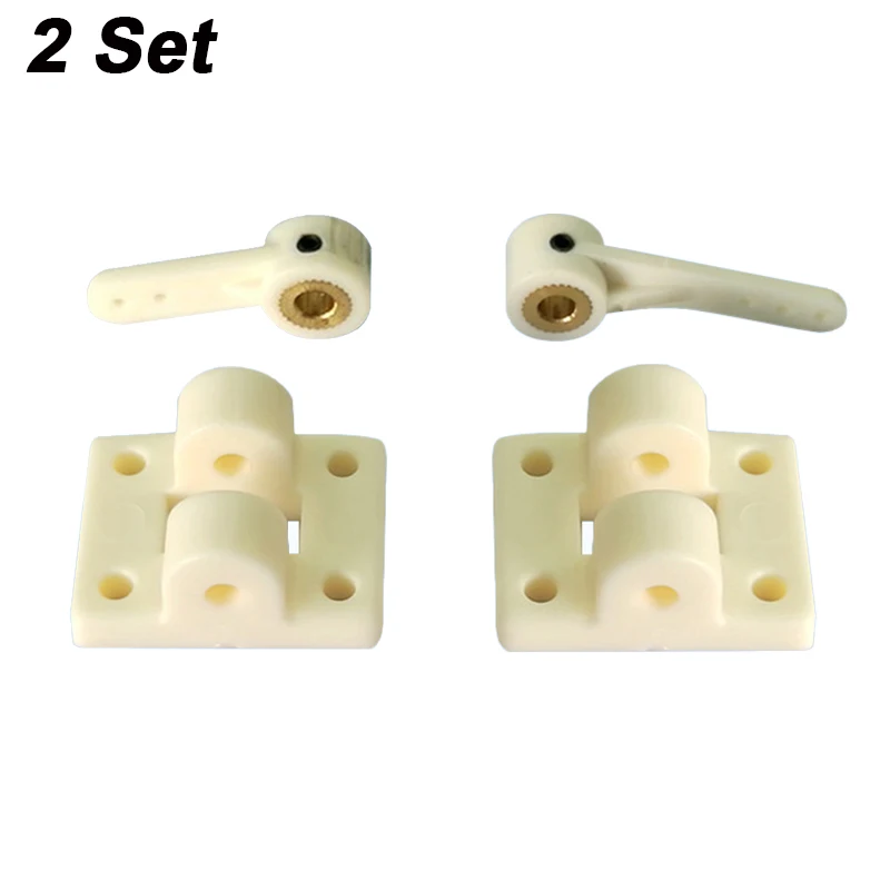

2 Set 3.1/4.1mm Landing Gear Front Wheel Steering 2/3 holes Steering Arms+Mounts Suitable for RC Fixed Wing Aircrafts DIY Parts