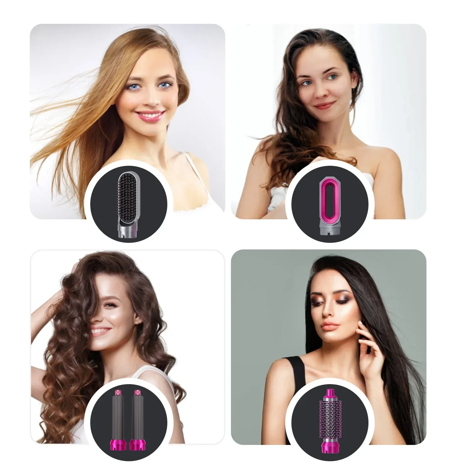 5 In 1 Quality Hairdryer Comb Hot Air Comb For Curling And Straightening Hair Automatic Straight Hair Comb Styling Hair Dryer 5