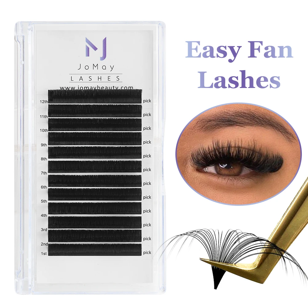 Easy Fan Lashes Faux Mink Eyelash Extension Fast Bloom Flowering Self-Making Volume Soft Natural Makeup Beauty Fanning Bloom