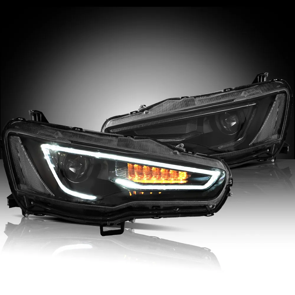 Phares LED VLAND Demon Eye Pour Mitsubishi Lancer 2008-2020 - RHD - Paire - Neuf