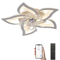 Ventilateurs de plafond modernes avec lumières, lampe de ventilateur avec télécommande, éclairage de ventilateur 3 couleurs, ventilateur de plafond pétale pour chambre/salon 2