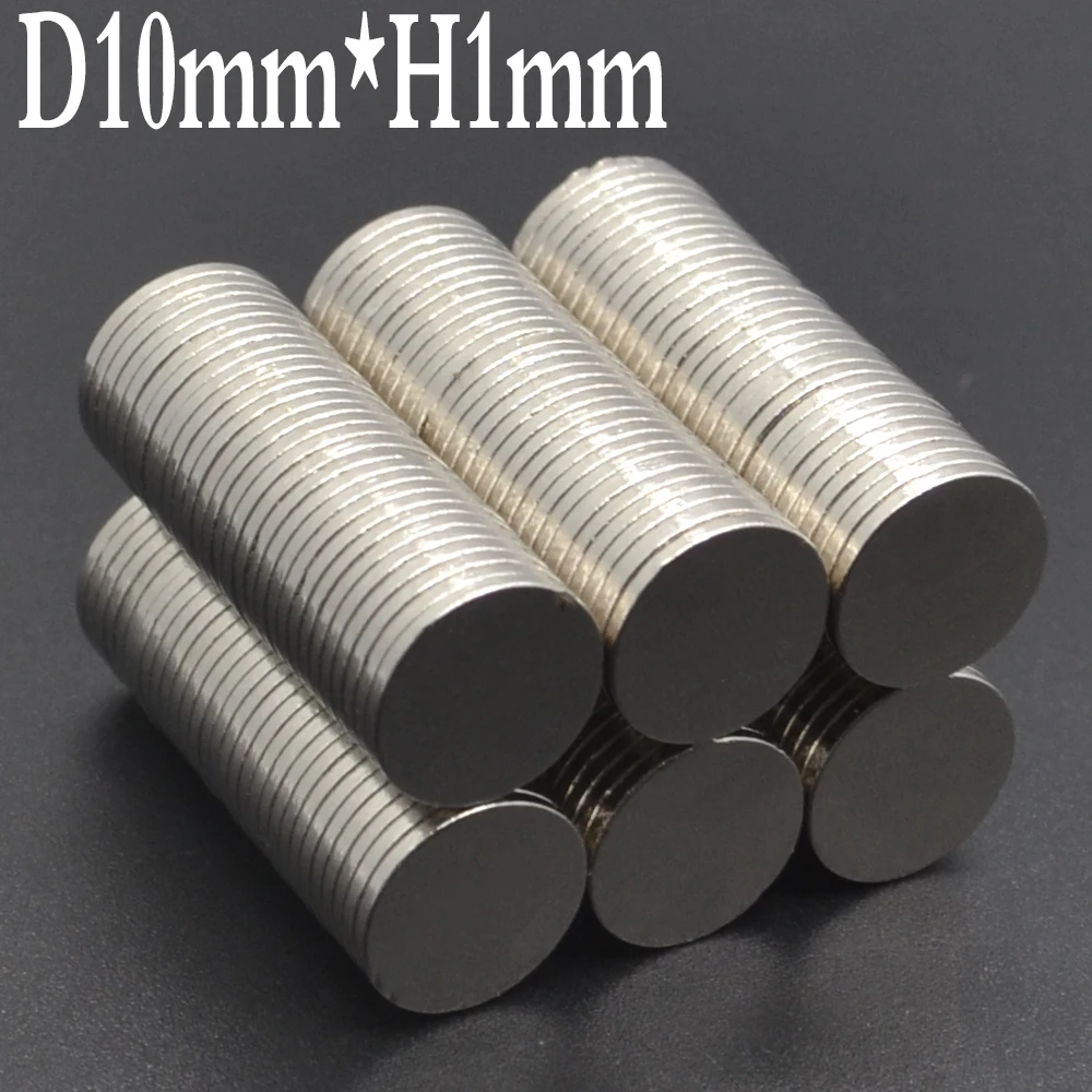 1Mm Dik Super Sterke Magneten Ndfeb Neodymium Dunne Kleine Schijf Magneet Permanente N35 Dia 1/2/3/4/5/6/8/10/12/15/18/20Mm