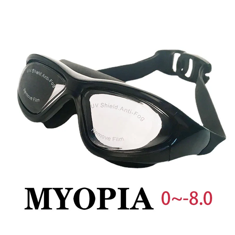 Swimming Goggles Adult Myopia Swimming Goggles Large Frame HD Antifog Electroplate Swim Glasses Lenses Swimming Equipment