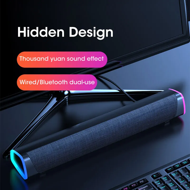 Niye Wired Computer TV Speaker 6D Surround Soundbar Stereo Subwoofer Bluetooth 5.0 Sound Bar For TV Laptop PC Game Home Theater bluetooth speaker computer speakers