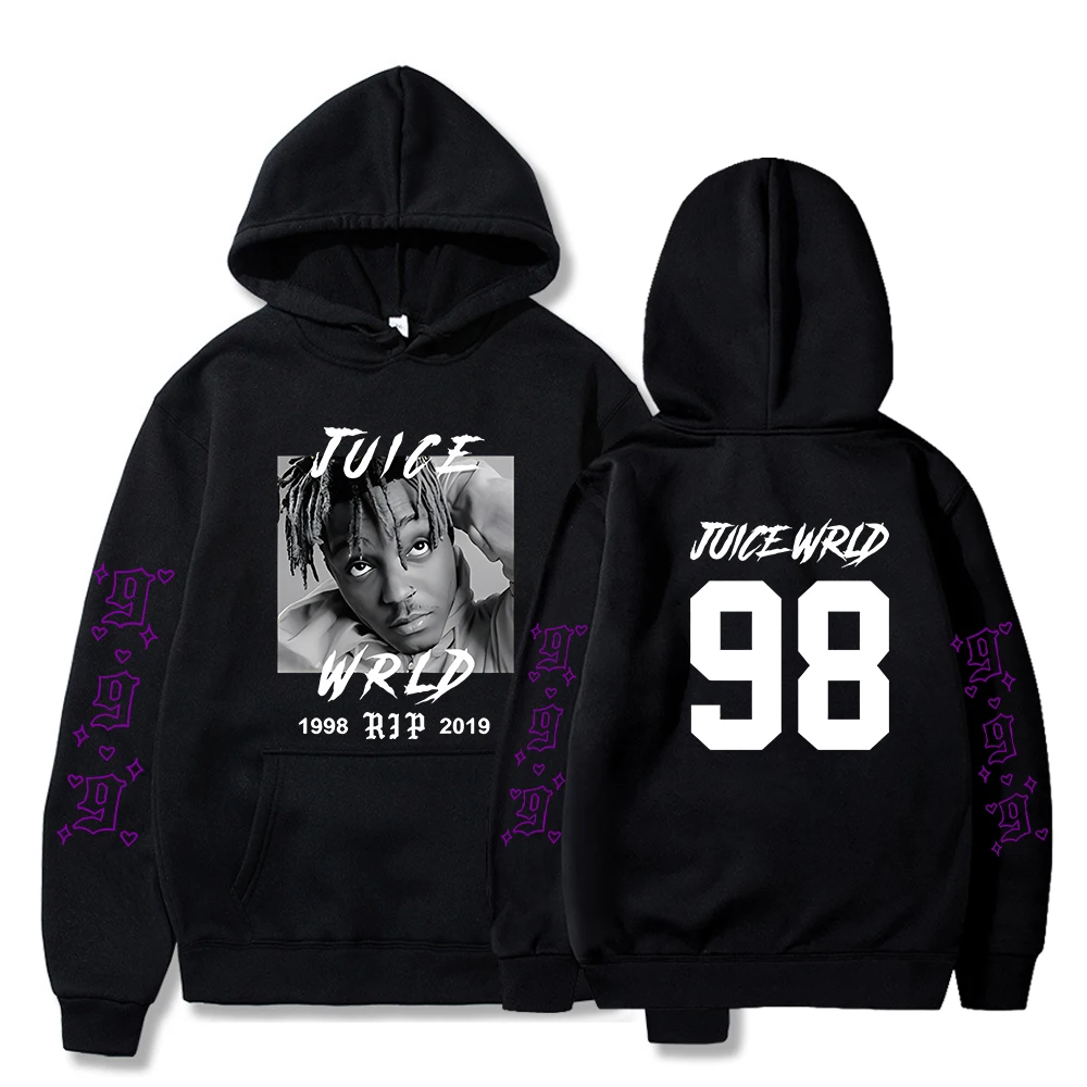 

Hot Sales JUICE WRLD Hoodie Hooded Fleece Sweatshirt Juice Wrld Hip Hop Juicewrld Trap Rap Street Casual Couple Breathable