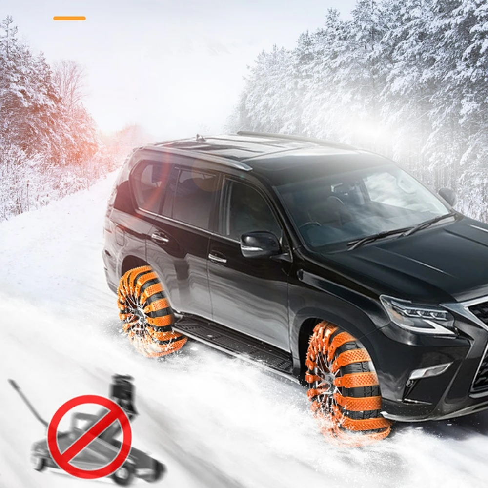 1Pcs Winter Car Snow Chain Widen Thicken Car Tire Crawler Type Anti-skid Chain Winter Wheel Tyre Anti-Slip Ties Emergency Tools