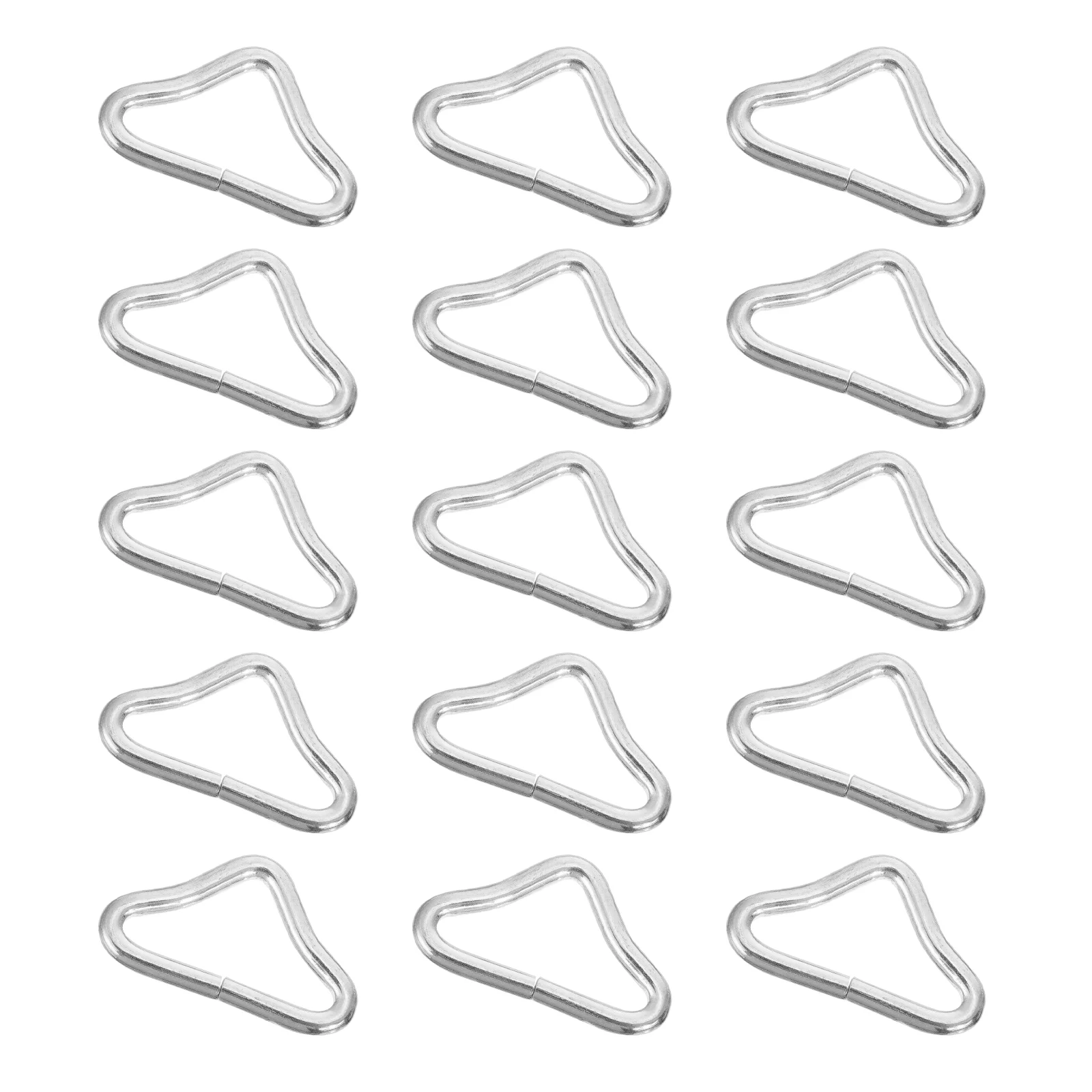 

Trampoline Bag Straps Rings Metal Triangle Buckles V-Webbing Clasp Handbag Hardware