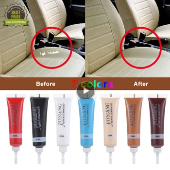 고급 가죽 수리 젤, 가정용 가죽 보색 수리 페이스트, 자동차 좌석용 화학 가죽 클리너, 무해, 20ml