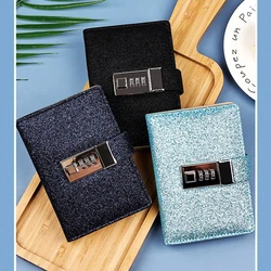 Carnet de notes avec verrouillage par mot de passe, en cuir, coloré, Flash élevé, mat, petit carnet de notes Portable, planificateur, Agenda, carnet de croquis, 2022 