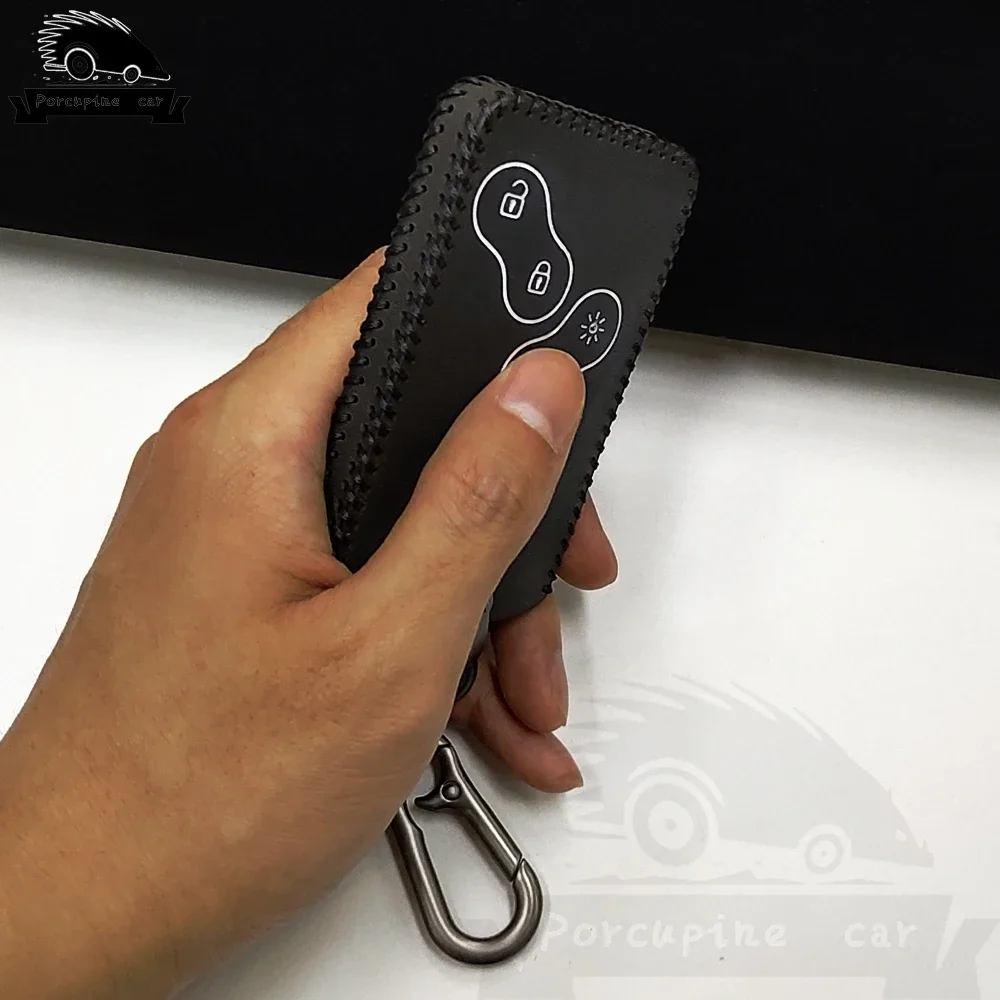 Leather Key Case Holder Key Cover Keychain for Renault Clio Scenic Megane 2 3 Duster Sandero Captur Twingo Koleos